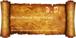 Weiszberg Dorottya névjegykártya